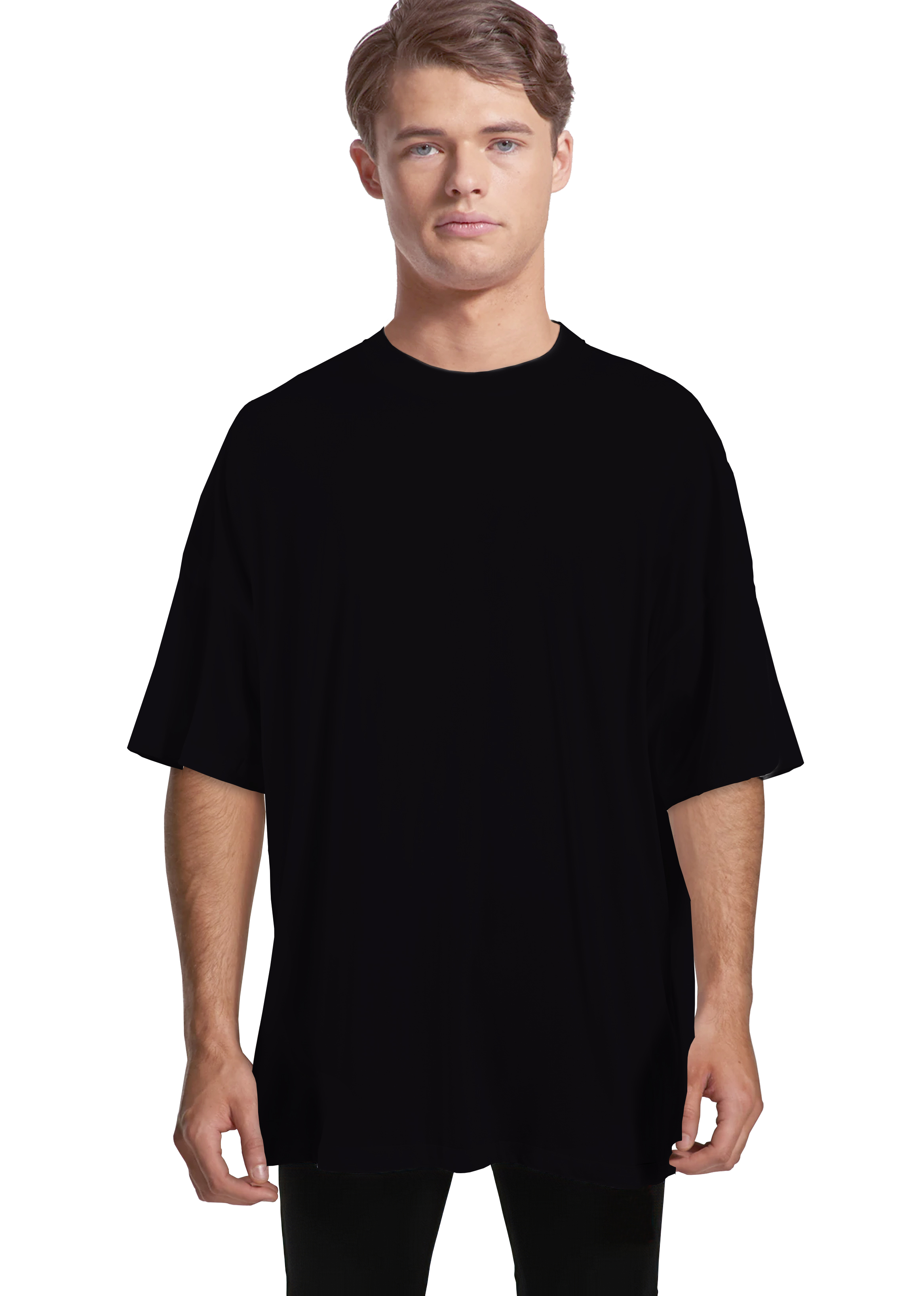 Unisex OVERSIZE Basic Rahat Kalıp Siyah Tişört