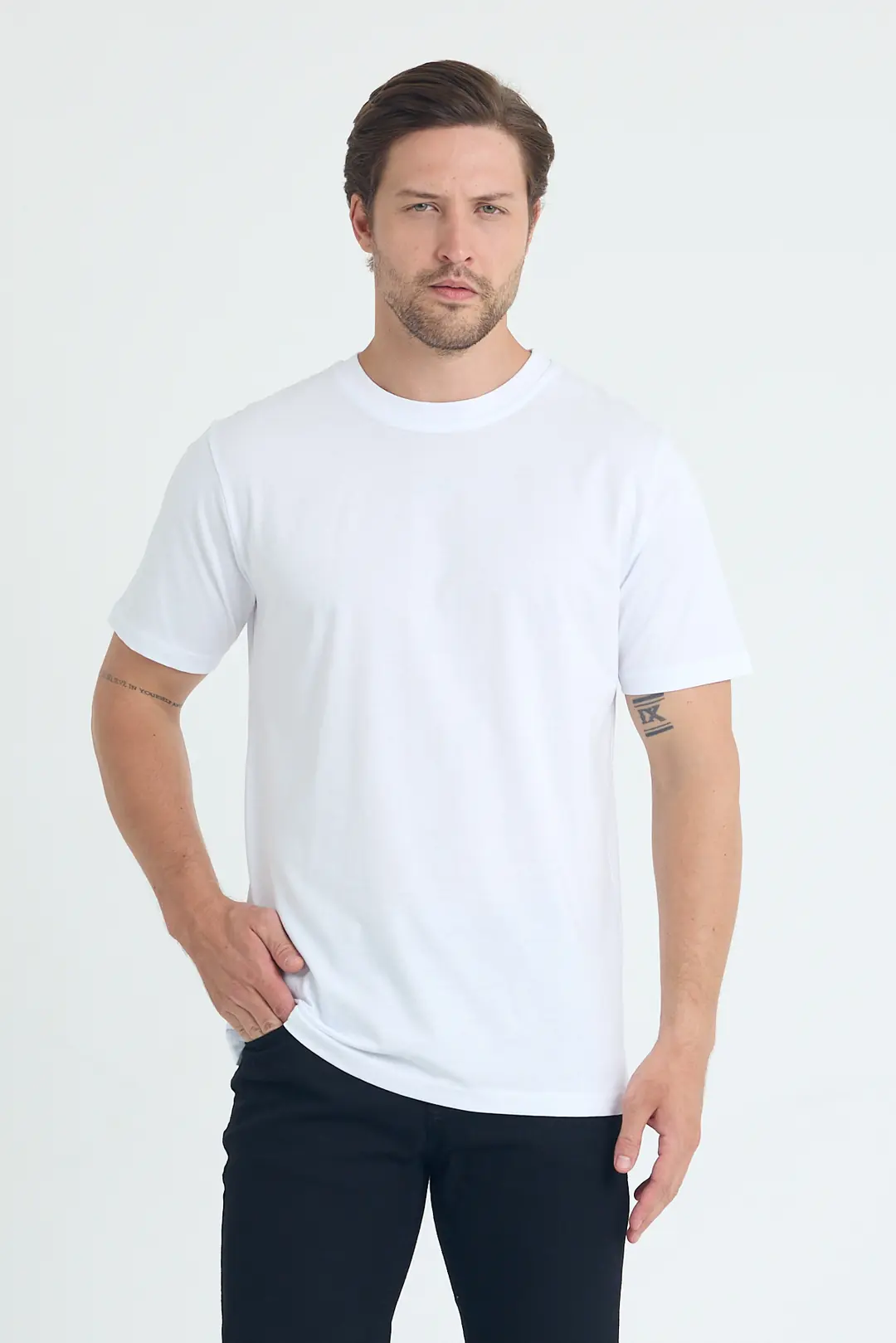 Unisex Standart Regular Beyaz Tişört