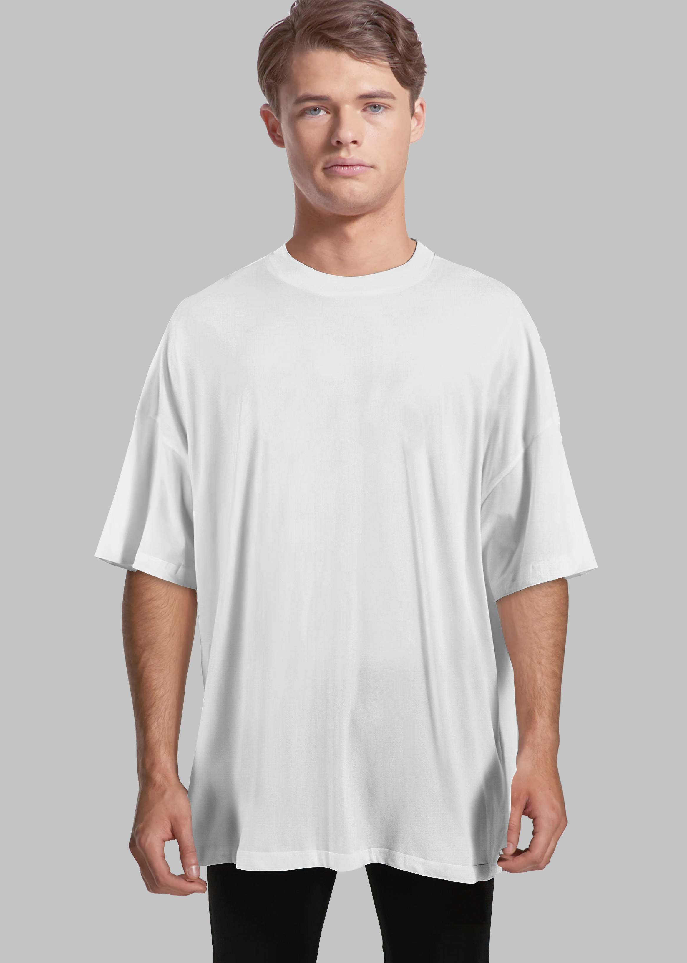 Unisex OVERSIZE Basic Rahat Kalıp Beyaz Tişört